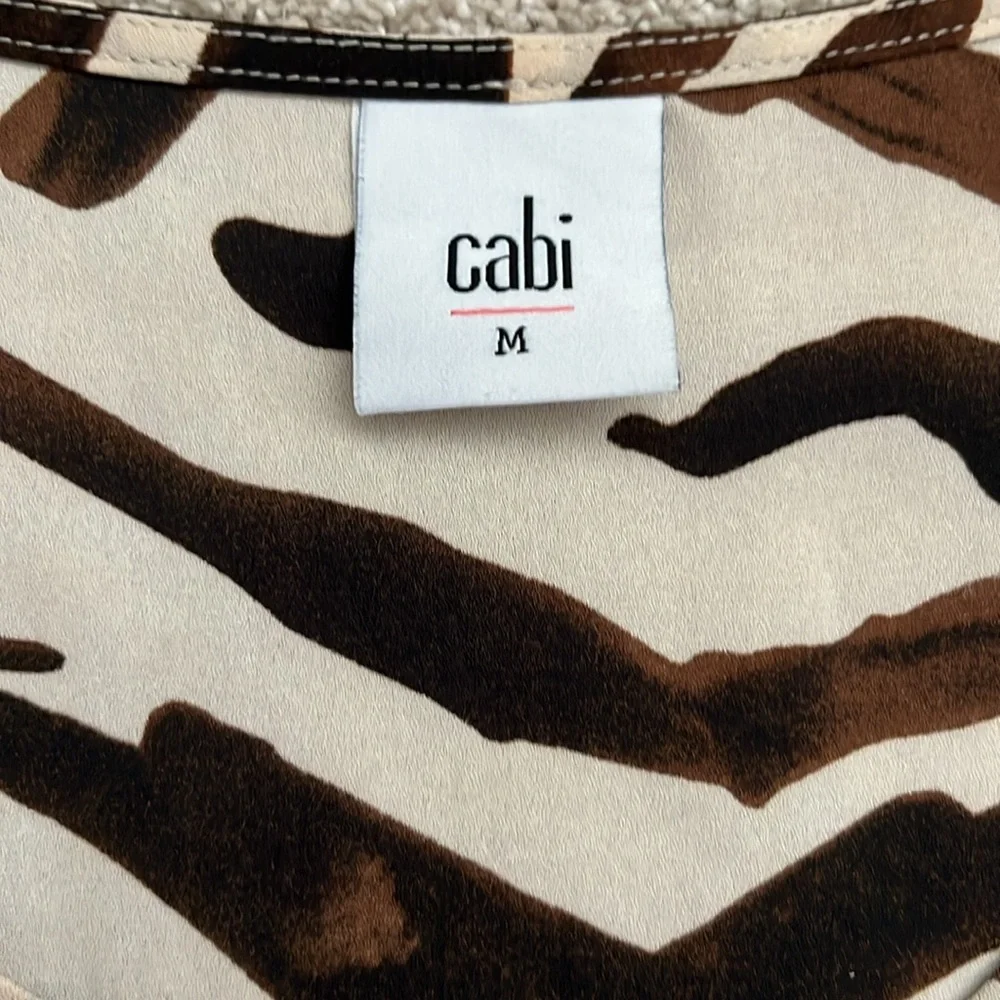 cabi Brown Zebra Blouse - Picture 2 of 4